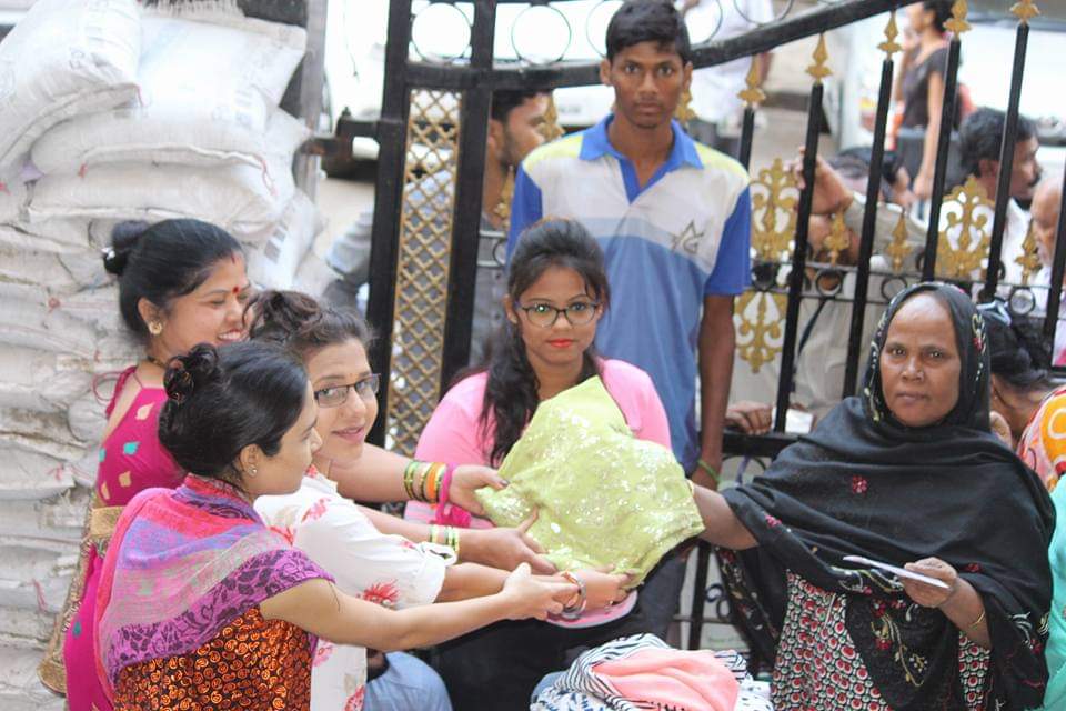 Free distribution of usable clothes 